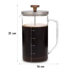 Glaswerk Ristretto French Press 1 Liter Borosilikatglas Edelstahl Walnussholz -Küche Zu Hause 10036368 yy 0008 logo