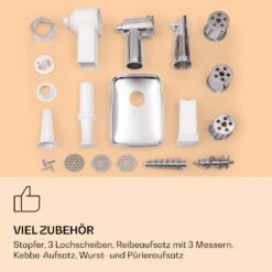 Mighty Mince Elektrischer Fleischwolf 500 - 1361 Watt 3 Lochscheiben 14 Mighty Mince Elektrischer Fleischwolf 500 - 1361 Watt 3 Lochscheiben -Küche Zu Hause 10036478 de 0007 logo