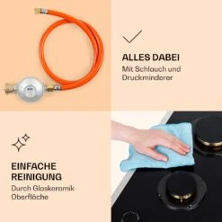 Goldflame Domino Prime Gaskochfeld 2-flammig Messing-Brenner Glaskeramik 12 Goldflame Domino Prime Gaskochfeld 2-flammig Messing-Brenner Glaskeramik -Küche Zu Hause 10037806 de 0006 logo