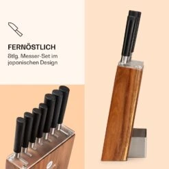 Kitano 8tlg. Messer-Set Mit Block 7 Messer Stahl Edler Holzblock -Küche Zu Hause 10037814 de 0003 logo
