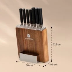 Kitano 8tlg. Messer-Set Mit Block 7 Messer Stahl Edler Holzblock -Küche Zu Hause 10037814 yy 0006 logo