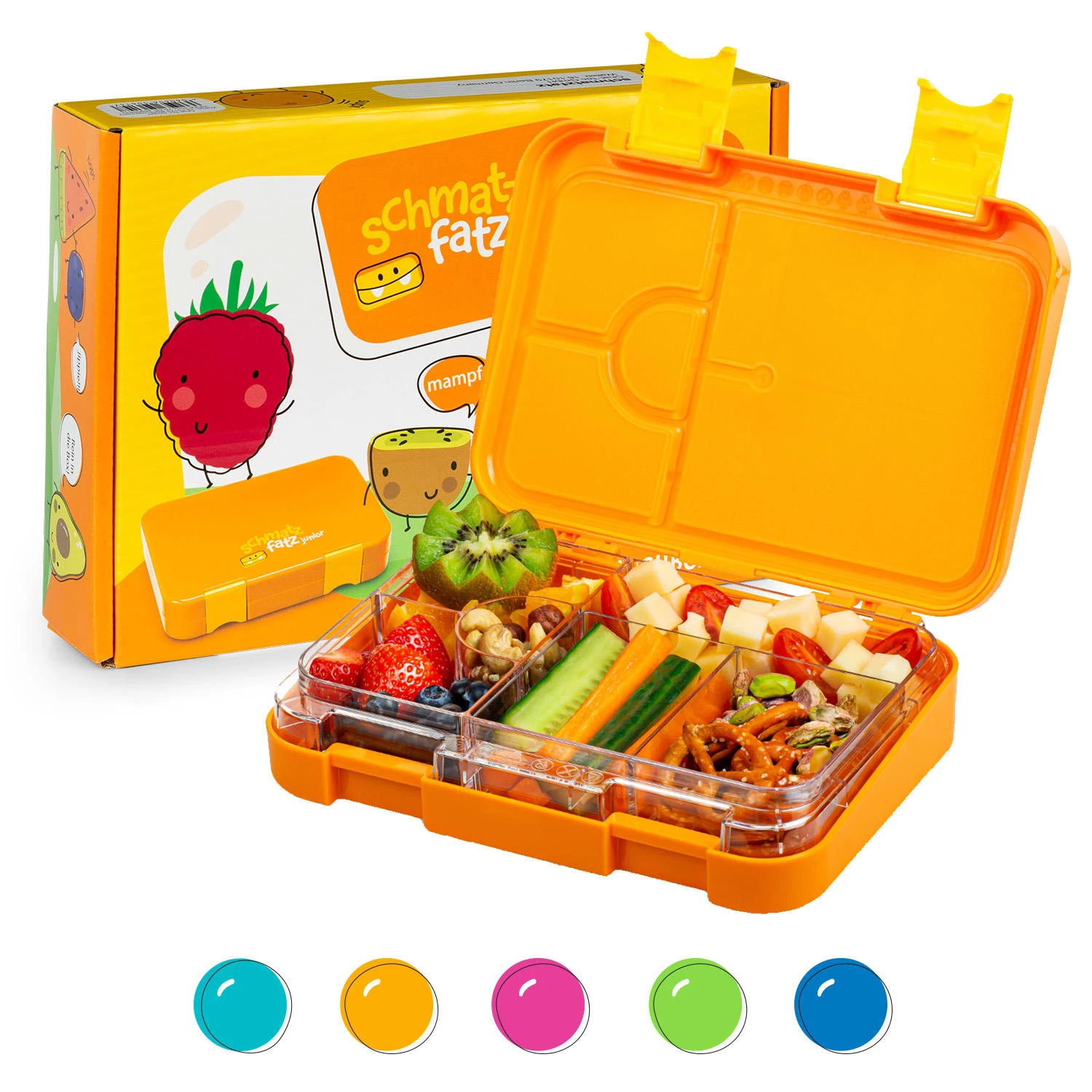 Schmatzfatz Junior Lunchbox 6 Fächer 21,3 X 15 X 4,5 Cm (BxHxT) 1 Schmatzfatz Junior Lunchbox 6 Fächer 21,3 X 15 X 4,5 Cm (BxHxT)