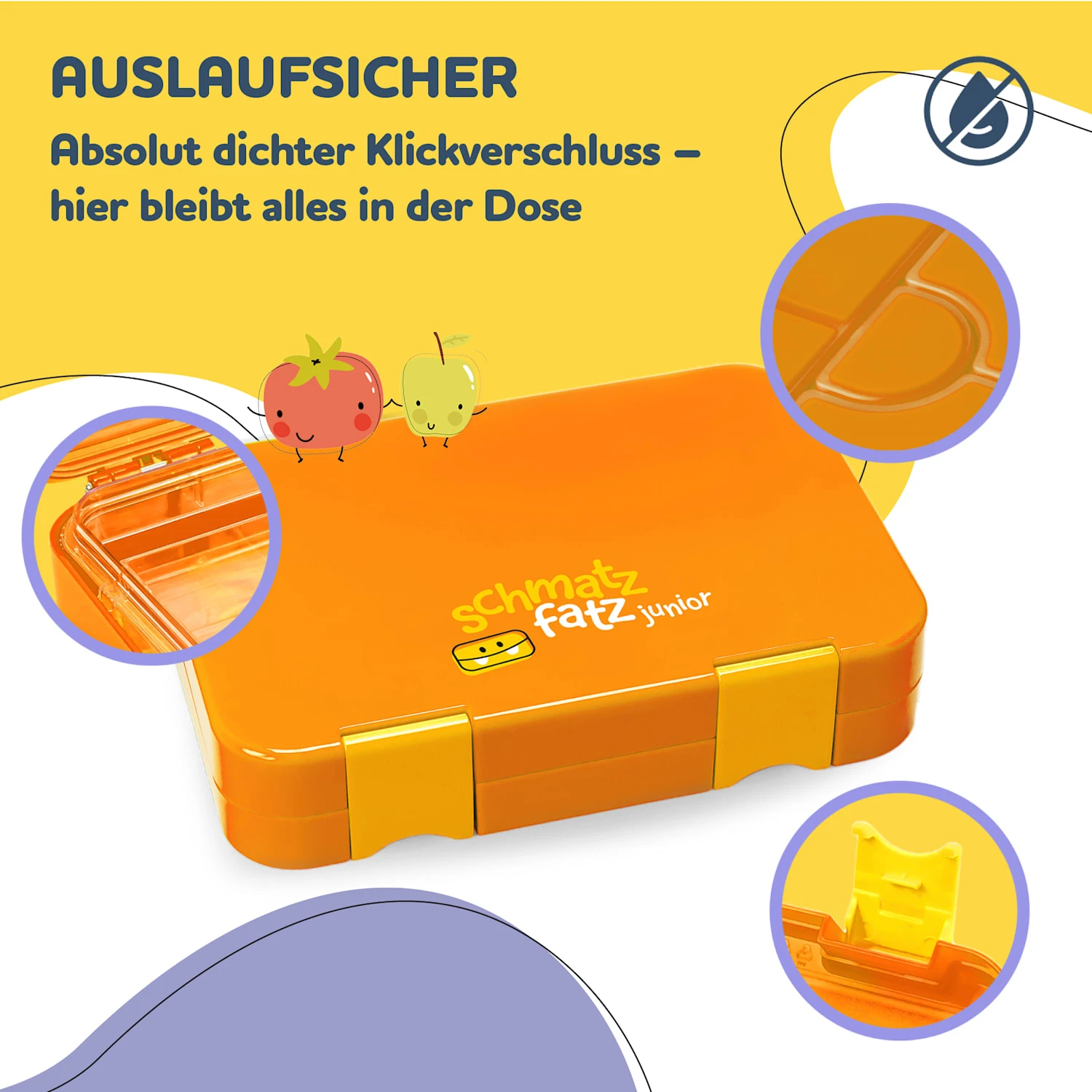 Schmatzfatz Junior Lunchbox 6 Fächer 21,3 X 15 X 4,5 Cm (BxHxT) 3 Schmatzfatz Junior Lunchbox 6 Fächer 21,3 X 15 X 4,5 Cm (BxHxT) – Bild 3