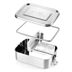 Schmatzfatz Eco Lunchbox 1200ml 19,5 X 14,5 X 6,5 Cm (BxHxT) Edelstahl -Küche Zu Hause 10037956 yy 0003 logo