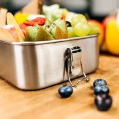 Schmatzfatz Eco Lunchbox 1200ml 19,5 X 14,5 X 6,5 Cm (BxHxT) Edelstahl -Küche Zu Hause 10037956 yy 0004 logo