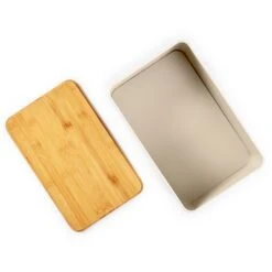 Stigby 2-in-1 Brotkasten Mit Schneidebrett Metallblech Bambus -Küche Zu Hause 10038107 yy 0003 logo