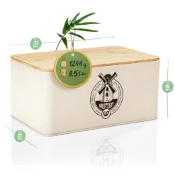 Stigby 2-in-1 Brotkasten Mit Schneidebrett Metallblech Bambus -Küche Zu Hause 10038107 yy 0007 logo