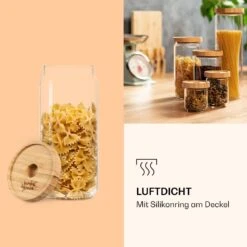 Stapelglas Mit Bambusdeckel 1000 Ml Stapelbar Luftdicht -Küche Zu Hause 10038241 de 0005 logo