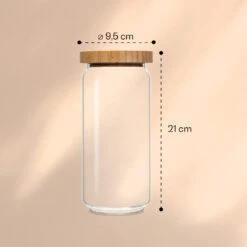 Stapelglas Mit Bambusdeckel 1000 Ml Stapelbar Luftdicht -Küche Zu Hause 10038241 yy 0006 logo