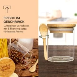 Gewürzgläser Mit Bambuslöffel 6 Stück Je 200 Ml Luftdicht 9 Gewürzgläser Mit Bambuslöffel 6 Stück Je 200 Ml Luftdicht -Küche Zu Hause 10038292 de 0003 logo