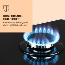 Victoria 5 Gaskochfeld 5-flammig Sabaf-Brenner Glaskeramik Retro-Look -Küche Zu Hause 10038376 de 0004 logo