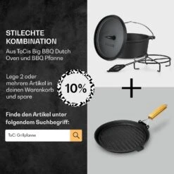 Galloway Dutch Oven 4.5 BBQ-Topf Gusseisen Größe S / 4.5 Qt -Küche Zu Hause 10038580 de 0007 usp