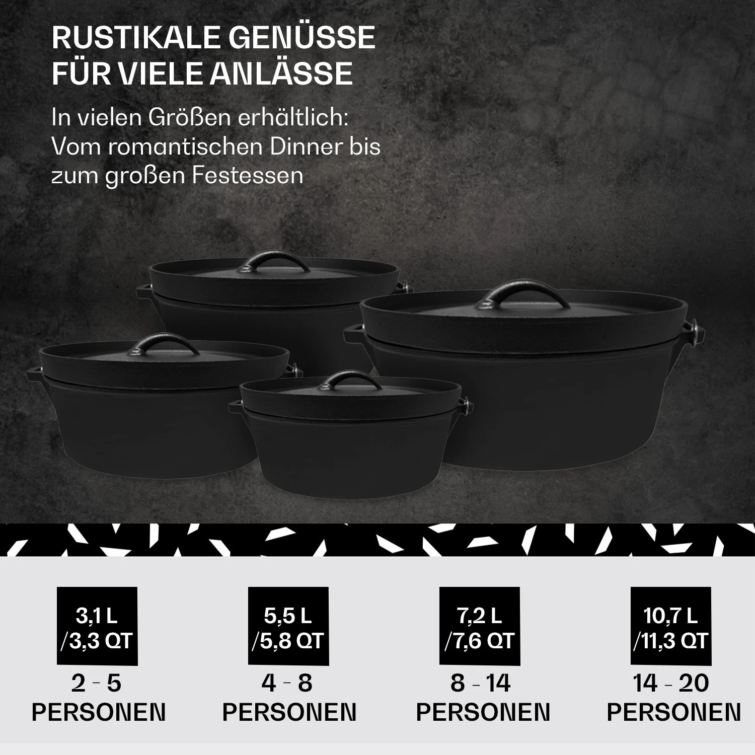Galloway Dutch Oven 12.0 BBQ-Topf Gusseisen Größe XL / 12 Qt 6 Galloway Dutch Oven 12.0 BBQ-Topf Gusseisen Größe XL / 12 Qt – Bild 6