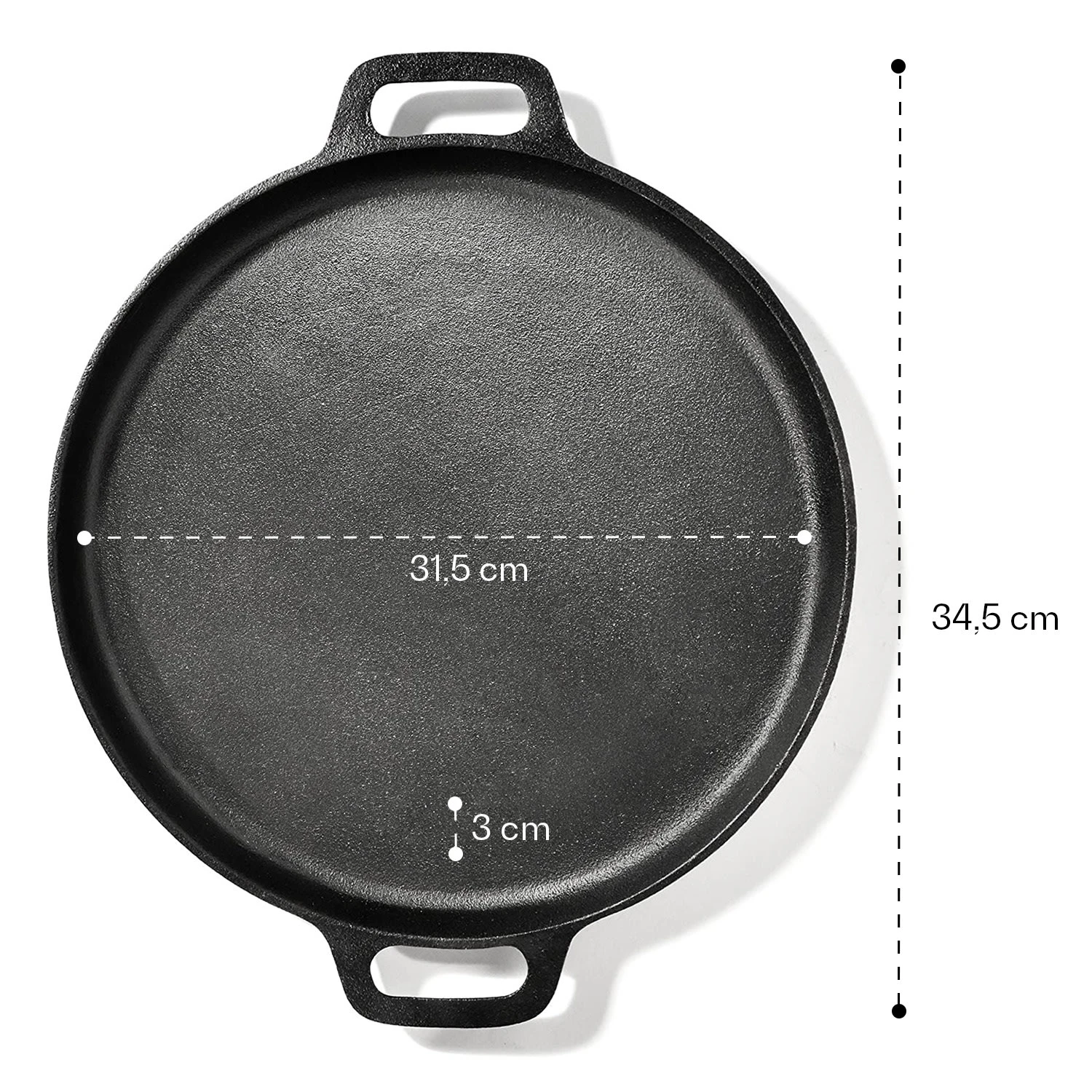 Canadienne Runde Grillpfanne Glatt 35 X 3 Cm (ØxH) Gusseisen 5 Canadienne Runde Grillpfanne Glatt 35 X 3 Cm (ØxH) Gusseisen – Bild 5