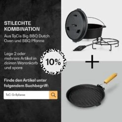 Guernsey Premium Dutch Oven 4.5 BBQ-Topf Gusseisen Größe S / 4.5 Qt -Küche Zu Hause 10038641 de 0007 usp