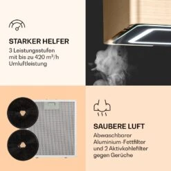 Futurelight Smart Inselabzugshaube Umluft 420m³/h LED Edelstahl -Küche Zu Hause 10038708 de 0005 logo