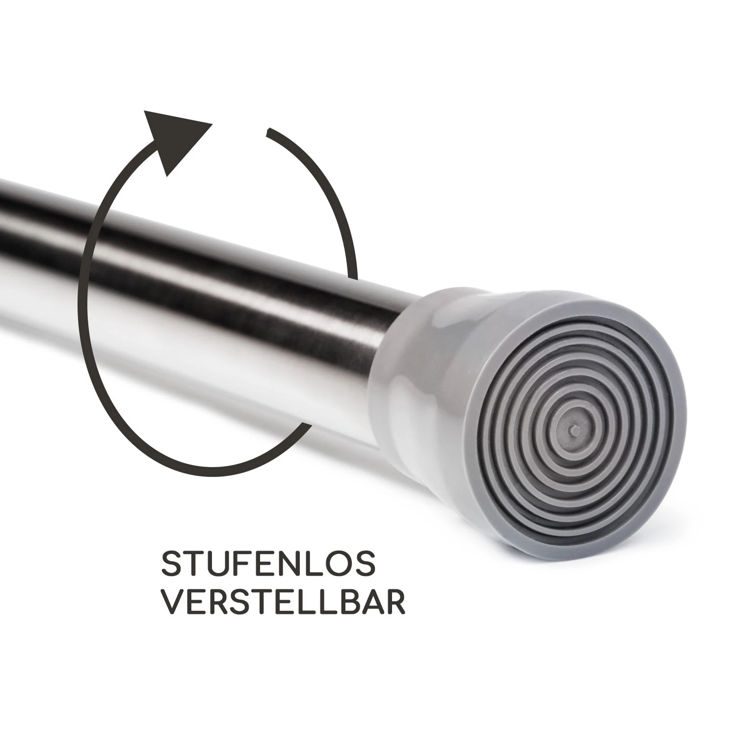 Stamina L Teleskopstange Duschvorhang 110-200cm Rutschfest 3 Stamina L Teleskopstange Duschvorhang 110-200cm Rutschfest – Bild 3