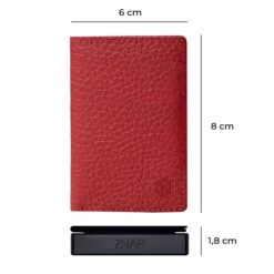 ZNAP Slim Wallet 12 Karten Münzfach 8 X 1,8 X 6 Cm (BxHxT) RFID-Schutz -Küche Zu Hause 10038777 yy 0008 dimensions