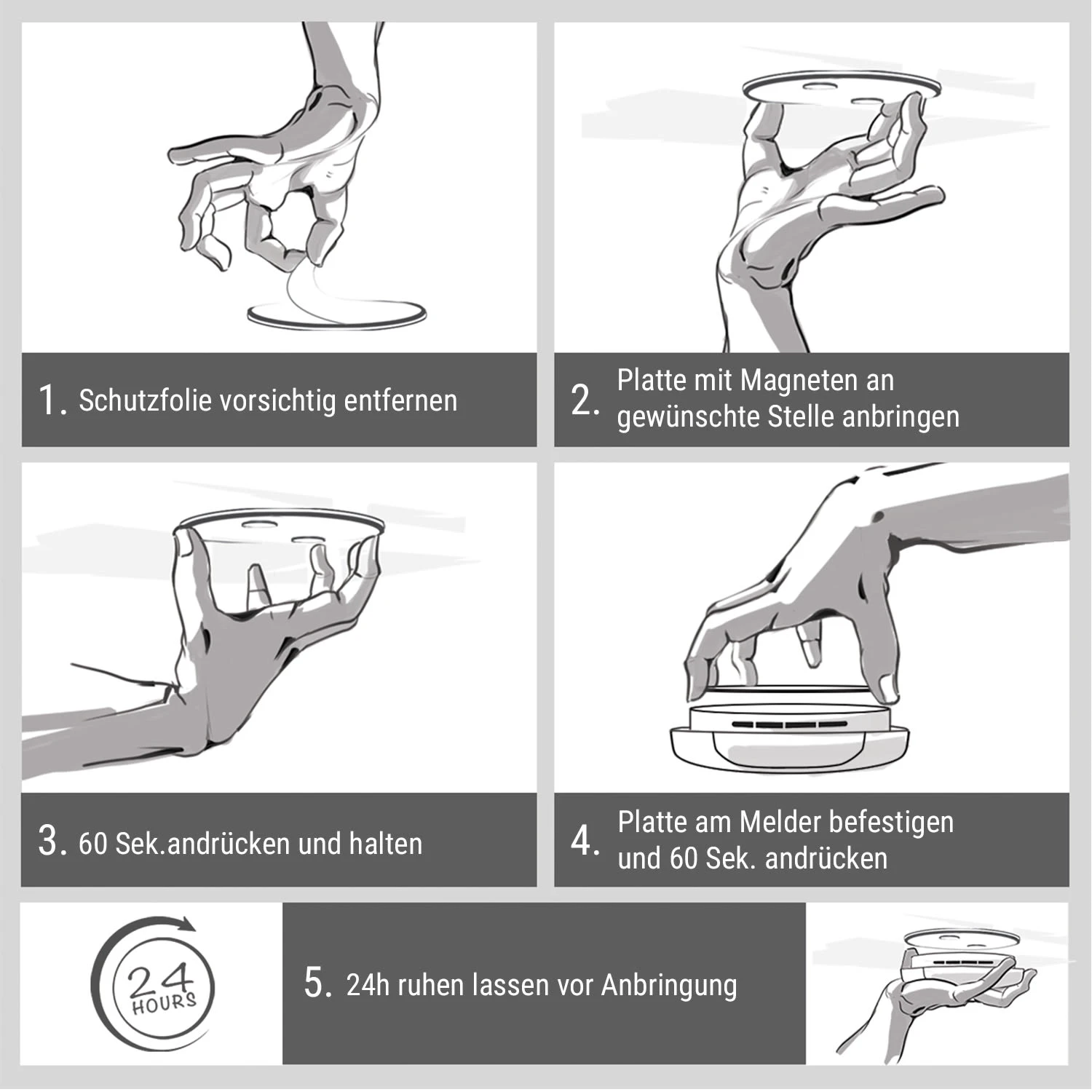 Mount Mini Magnethalterung Für Rauchmelder Ab 5 Cm Ø Selbstklebend 4 Mount Mini Magnethalterung Für Rauchmelder Ab 5 Cm Ø Selbstklebend – Bild 4