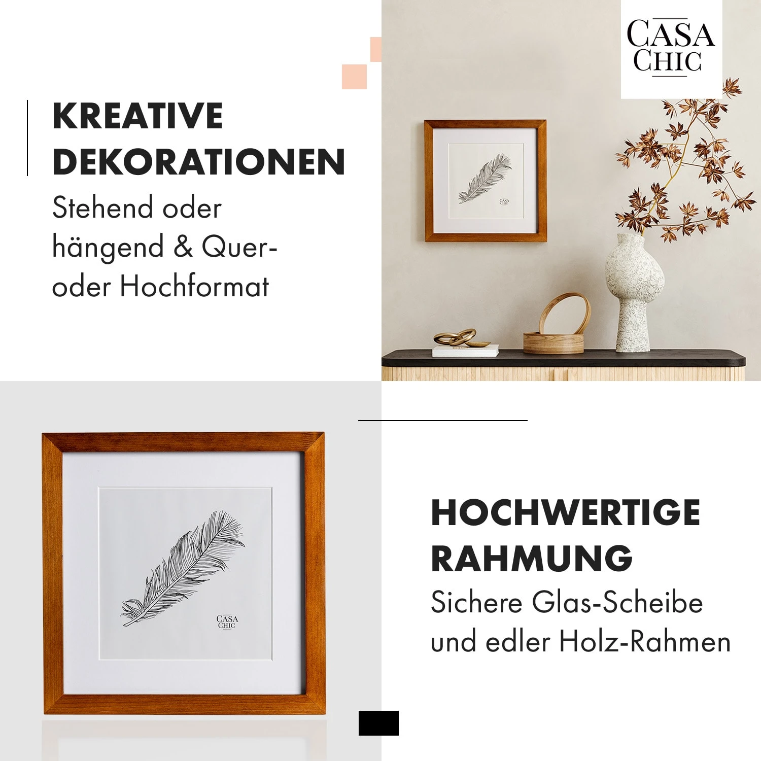 Bristol Bilderrahmen Glasscheibe 25 X 25 Cm Mit Passepartout Echtholz 3 Bristol Bilderrahmen Glasscheibe 25 X 25 Cm Mit Passepartout Echtholz – Bild 3