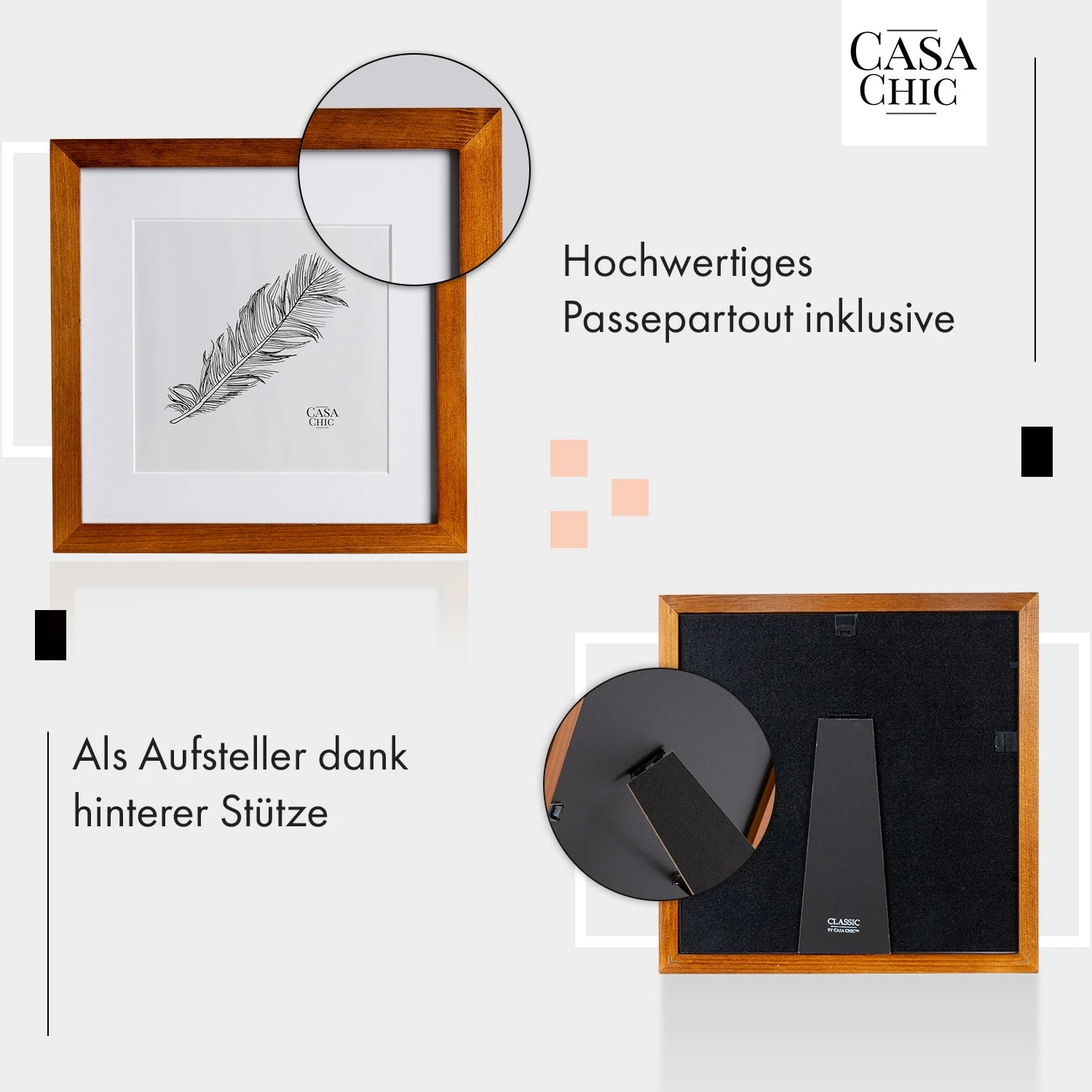 Bristol Bilderrahmen Glasscheibe 25 X 25 Cm Mit Passepartout Echtholz 4 Bristol Bilderrahmen Glasscheibe 25 X 25 Cm Mit Passepartout Echtholz – Bild 4