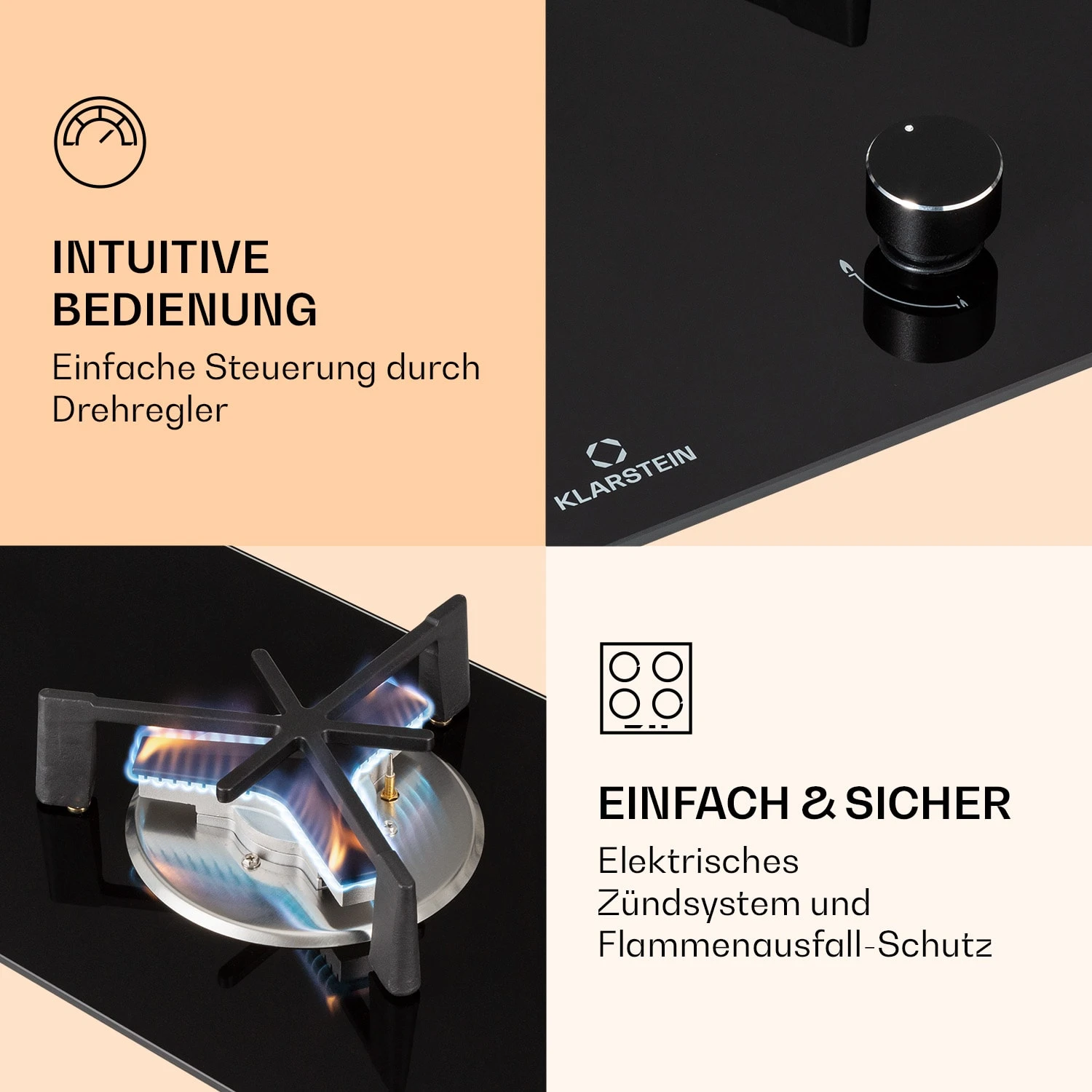 Trifecta 1 Gaskochfeld 1-flammig Starkbrenner Glaskeramik 5 Trifecta 1 Gaskochfeld 1-flammig Starkbrenner Glaskeramik – Bild 5