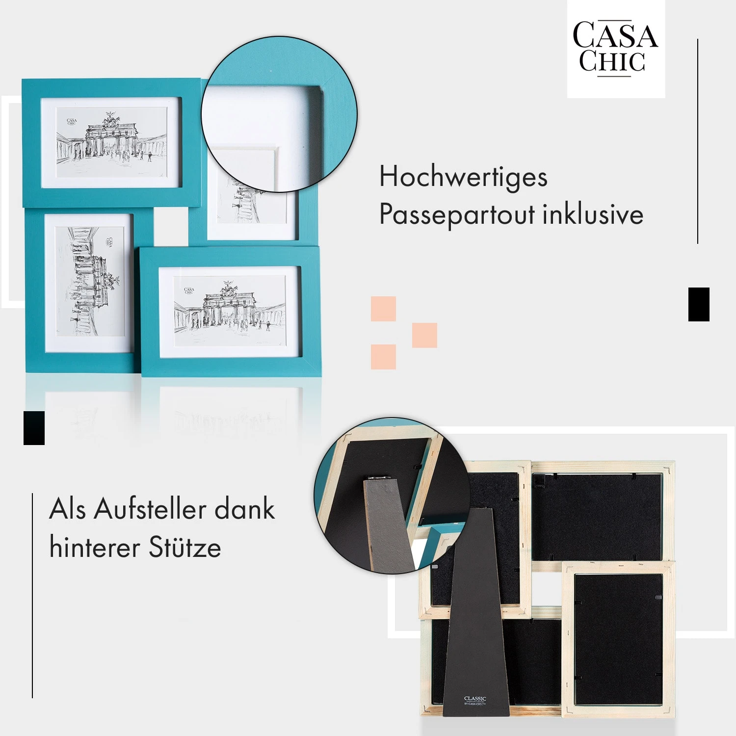 Woodford Bilderrahmen Quadratisch 4er-Rahmen 15 X 10 Cm Passepartout Holz 4 Woodford Bilderrahmen Quadratisch 4er-Rahmen 15 X 10 Cm Passepartout Holz – Bild 4