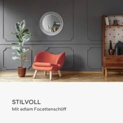 Cheyne Wandspiegel Holzrahmen Rund Ø 60 Cm Mosaik-Design -Küche Zu Hause 10039461 de 0003 logo