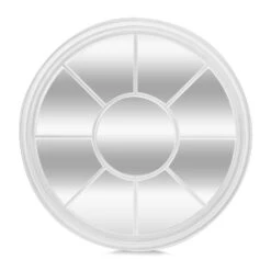 Leeds Wandspiegel Echtholzrahmen Rund Ø 90 Cm