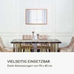 Croxley Wandspiegel Metallrahmen Rechteckig 90 X 60 Cm 8 Croxley Wandspiegel Metallrahmen Rechteckig 90 X 60 Cm -Küche Zu Hause 10039498 de 0003 logo