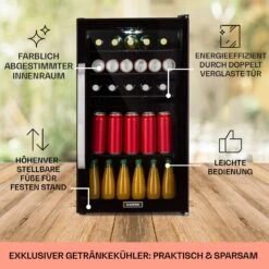 Beersafe 3XL Onyx Kühlschrank 98 Liter 4 Böden Panoramaglastür 11 Beersafe 3XL Onyx Kühlschrank 98 Liter 4 Böden Panoramaglastür -Küche Zu Hause 10039655 DE 0005 usp