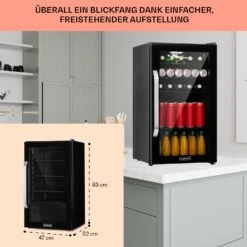 Beersafe 3XL Onyx Kühlschrank 98 Liter 4 Böden Panoramaglastür 12 Beersafe 3XL Onyx Kühlschrank 98 Liter 4 Böden Panoramaglastür -Küche Zu Hause 10039655 DE 0006 usp