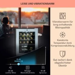 Shiraz 16 Quartz Weinkühlschrank 42l Touch-Bedienfeld 160 W 5-18 °C 11 Shiraz 16 Quartz Weinkühlschrank 42l Touch-Bedienfeld 160 W 5-18 °C -Küche Zu Hause 10039901 DE 0004 usp