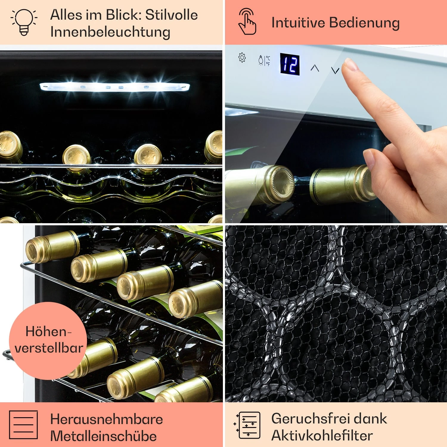 Shiraz 16 Quartz Weinkühlschrank 42l Touch-Bedienfeld 160 W 5-18 °C 5 Shiraz 16 Quartz Weinkühlschrank 42l Touch-Bedienfeld 160 W 5-18 °C – Bild 5