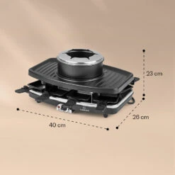 Entrecote 2-in-1 Raclette-Grill & Fondue Naturstein 1100W 8 Personen -Küche Zu Hause 10039922 yy 0007 logo