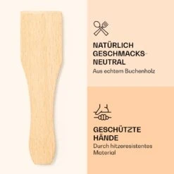 Raclette Spatulas Holzspatel Pfannenwender Zubehör 8 Stück Für Raclette-Pfännchen -Küche Zu Hause 10039924 de 0003 logo