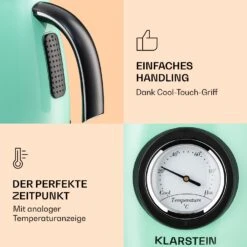 Aquavita Chalet Wasserkocher 1,7 Liter 2200 Watt Temperaturanzeige Edelstahl -Küche Zu Hause 10040040 de 0005 logo