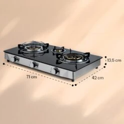 Barzona 3 Campingkocher 3 Brenner 3,4 / 0,75 / 4,3 KW Glas Edelstahl 17 Barzona 3 Campingkocher 3 Brenner 3,4 / 0,75 / 4,3 KW Glas Edelstahl -Küche Zu Hause 10040046 yy 0011 dimensions