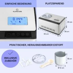 Dolce Bacio Smart Eiscremebereiter Yogurtmaker Kompressor 2 Liter WiFi Touch Edelstahl -Küche Zu Hause 10040048 de 0006 logo