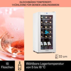 Shiraz 18 Slim Uno Weinkühlschrank 50l 18Fl Touch-Bedienfeld 5-18°C 10 Shiraz 18 Slim Uno Weinkühlschrank 50l 18Fl Touch-Bedienfeld 5-18°C -Küche Zu Hause 10040215 de 0003 usp