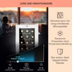 Shiraz 18 Slim Uno Weinkühlschrank 50l 18Fl Touch-Bedienfeld 5-18°C 11 Shiraz 18 Slim Uno Weinkühlschrank 50l 18Fl Touch-Bedienfeld 5-18°C -Küche Zu Hause 10040215 de 0004 usp
