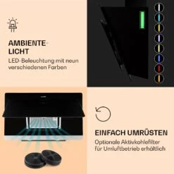 Aurora 90 Smart Dunstabzugshaube 550 M³/h 90cm Kopffrei Ambiente-Licht EEC A++ -Küche Zu Hause 10040236 de 0005 logo
