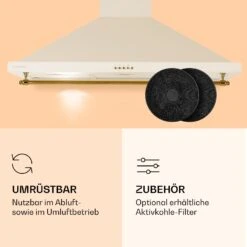 Montblanc 90 Dunstabzugshaube 610m³/h 165W 2x1,5W LED Reling -Küche Zu Hause 10040265 de 0005 logo