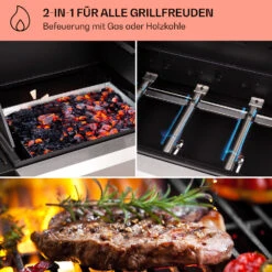 Kingsville 4.1 Kombigrill Gas + Kohle 13,7 KW 4+1 Brenner -Küche Zu Hause 10040271 de 0003 usp