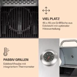 Lucifer 2 Gasgrill 2 X 3,6 KW Brenner 45x45cm Grill Edelstahl Mobil -Küche Zu Hause 10040279 de 0004 logo
