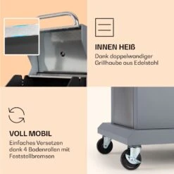 Lucifer 2 Gasgrill 2 X 3,6 KW Brenner 45x45cm Grill Edelstahl Mobil -Küche Zu Hause 10040279 de 0006 logo