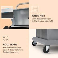 Lucifer 4 Gasgrill 4 X 3,6 KW Brenner 69x45cm Grill Edelstahl Mobil -Küche Zu Hause 10040281 de 0006 logo