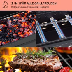 Aberdeen Kombi-Grill Gas Kohle Smoker Thermometer 2 Seitentische Mobil 12 Aberdeen Kombi-Grill Gas Kohle Smoker Thermometer 2 Seitentische Mobil -Küche Zu Hause 10040295 de 0003 usp