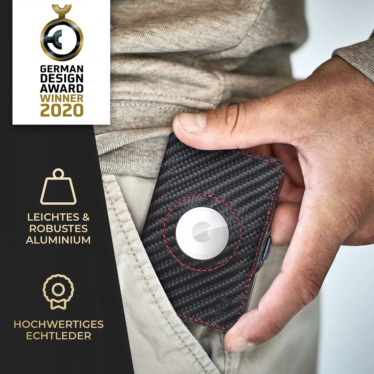 ZNAP Airtag Wallet 12 Karten Münzfach 9x1,8x6 Cm (BxHxT) RFID-Schutz 7 ZNAP Airtag Wallet 12 Karten Münzfach 9x1,8x6 Cm (BxHxT) RFID-Schutz – Bild 7