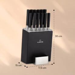 Kitano XL 13tlg. Messer-Set Mit Block 12 Messer Stahl Edler Holzblock -Küche Zu Hause 10040323 yy 0007 dimensions